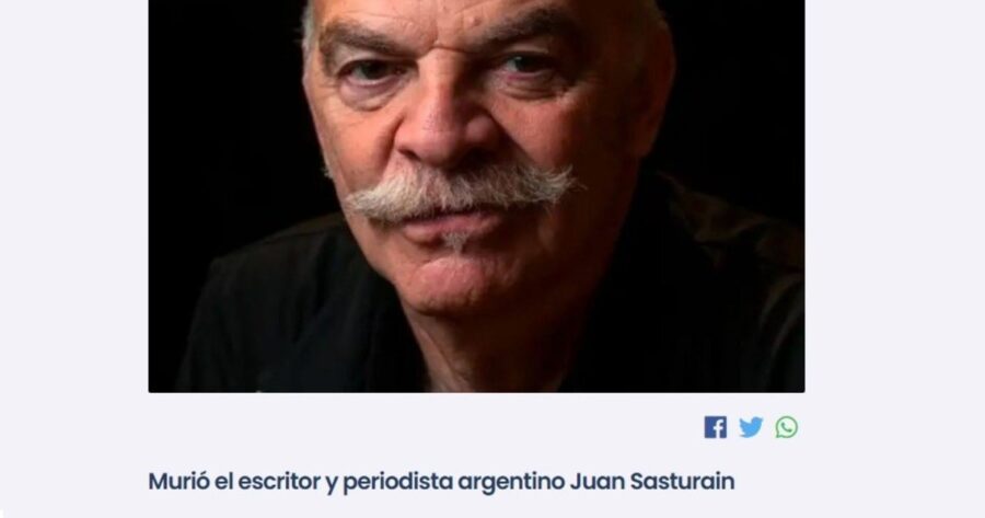 Con una foto de Martín Caparrós anunciaron la falsa muerte de Juan Sasturain